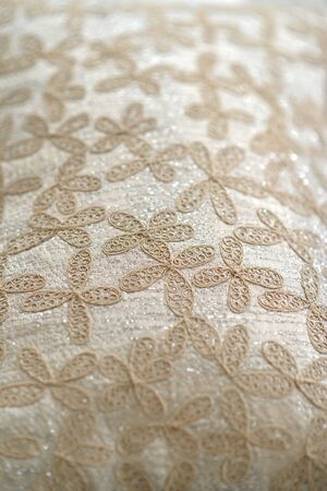 Close up of cushion showing textural detailの写真素材