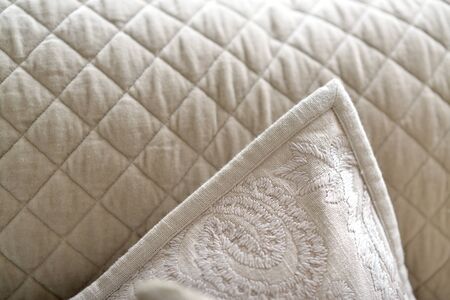 Close up of cushion showing textural detailの写真素材