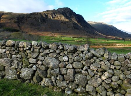 Sunshine on the fells of the english lake districtの写真素材