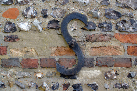 Old S shaped wall tie patress plateの写真素材