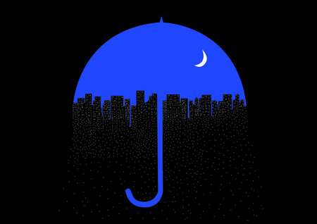 Night that embraces the cityの写真素材