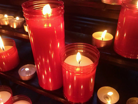 Candles in a church