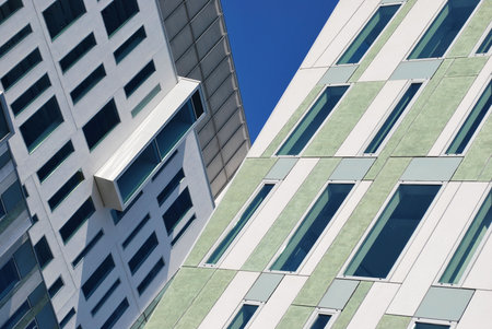 Modern architecture building in Assago, Milano, Italy
