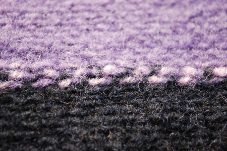 Violet and gray knitting wool texture macro detail background horizontal