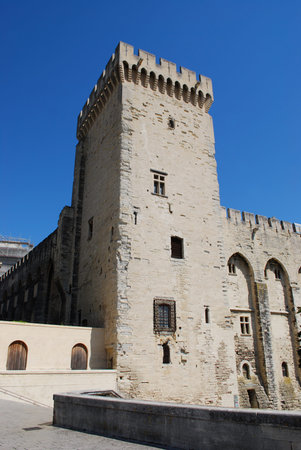 Tower of Popes Palace in Avignon, Provence, Franceのeditorial素材
