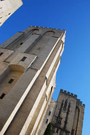 Tower of Popes Palace in Avignon, Provence, Franceのeditorial素材