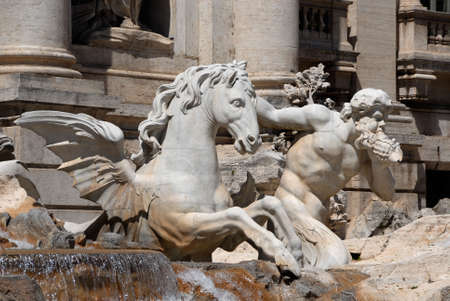 Trevi Fountain Tritonの写真素材