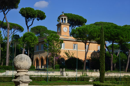 A famous building in Villa Borghese park in Romeのeditorial素材