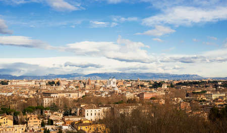 Rome historic city center with beautiful sky の写真素材