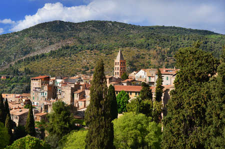 Tivoli old town panorama, a beautiful small city near Romeの写真素材