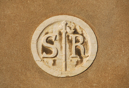 Saint Roch parish old symbol on a wall in Venice