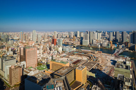 Demolition and redevelopment of Tsukiji Fish Market in Tokyo, the largest wholesale fish and seafood market in the worldのeditorial素材
