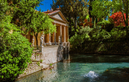 Loggia Valmarana in Vicenza, built in palladian style at the end of 16th century, now a Unesco world heritage siteのeditorial素材