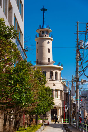 Tokyo interesting architectures. Tanakawa Fire Station, a sample of Showa style built in 1933のeditorial素材