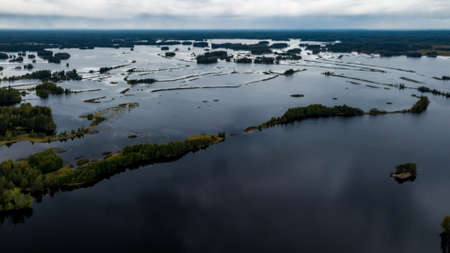 Finland land a thousand lakesの写真素材