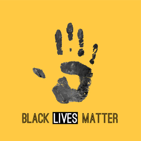 Stop racism. Black lives matter. African American arm gesture. Anti discrimination, help fighting...