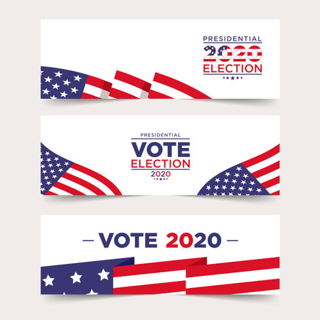 2020 United States of America Presidential Election banner. Vector