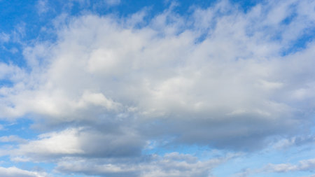White cloud in the middle of the blue sky