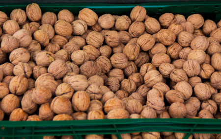 Box full of delicious nuts