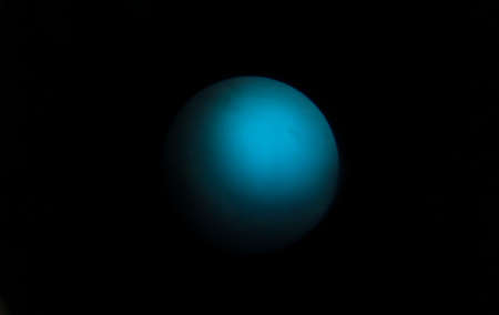 Isolated Uranus planet in the dark illustrationの写真素材