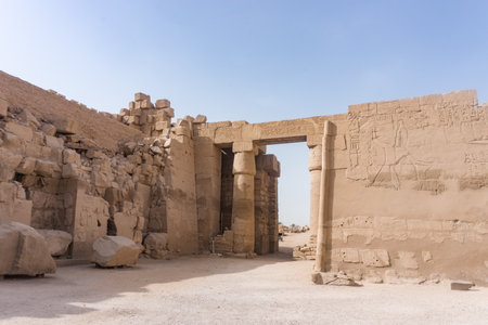 Ruins of the Karnak temple in Luxor, Egypt.の写真素材