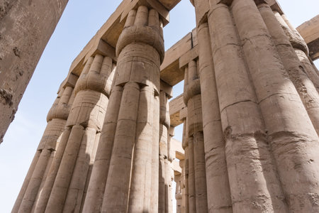 Columns of the temple of Karnak in Luxor, Egypt