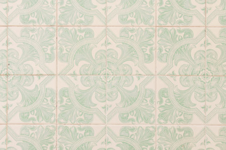 Ceramic tile wall texture background, vintage tiles wall pattern.