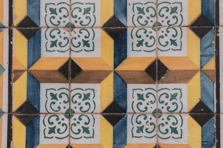 Detail of a typical portuguese azulejo tiles.
