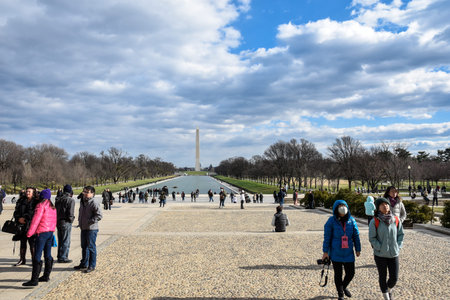 View of Abraham Lincoln Memorial. Washington DC, USA.