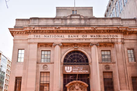 Washington DC, USA. Street view and life of Washington city near Capitol, Washington Monument and Holocaust Memorial Museum.のeditorial素材