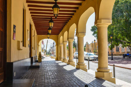 Santo Domingo, Dominican Republic. Street life and view of Calle el Conde and Colonial Zone of Santo Domingo city.のeditorial素材