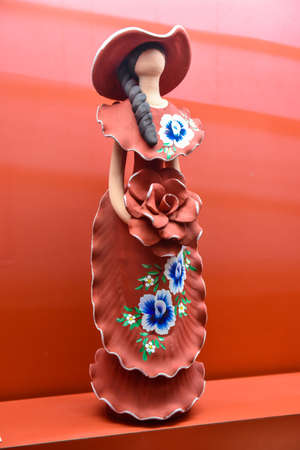 SANTO DOMINGO, DOMINICAN REPUBLIC - JANUARY 30, 2016: Doll with no face, cultural symbol of dominican art. Museum inside the Lighthouse of Christopher Columbus.のeditorial素材