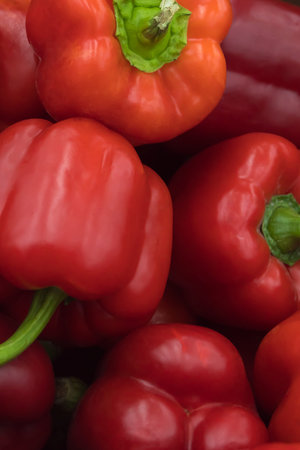 red bell pepperの写真素材