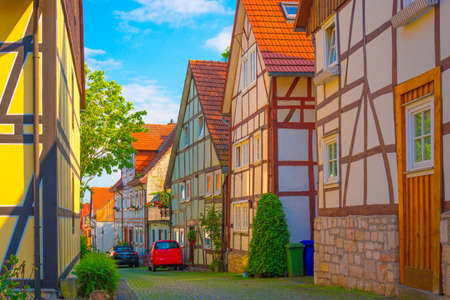 buildings in old German styleの写真素材