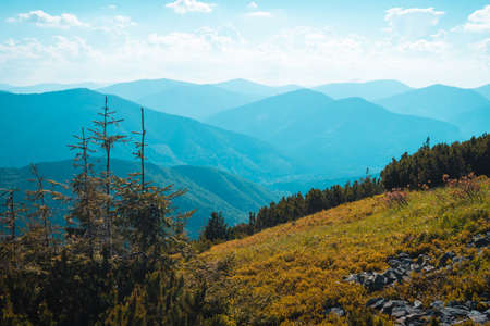 mountain hills beautiful mountain landscapeの写真素材