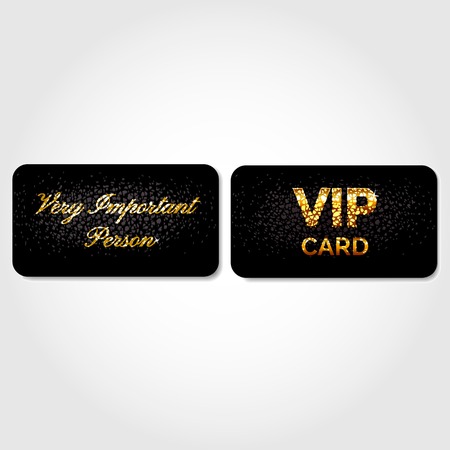 Black VIP card decorated with leather. Vector illustration.のイラスト素材