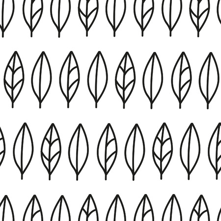 Seamless pattern of abstract leaves in Scandinavian style for your design. Vector illustration.のイラスト素材