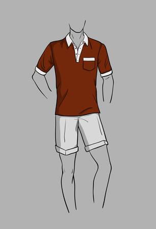 Summer clothing for menのイラスト素材