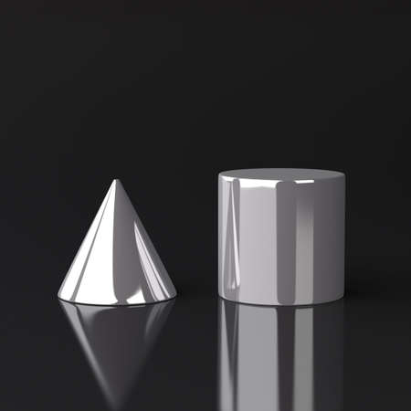 Cone and Cylinderの写真素材