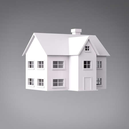 3D house three quarter viewの写真素材