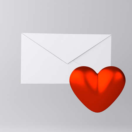 Envelope and heart icon の写真素材