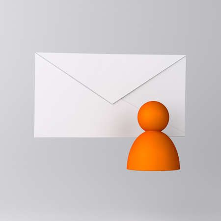 Envelope and person icon の写真素材