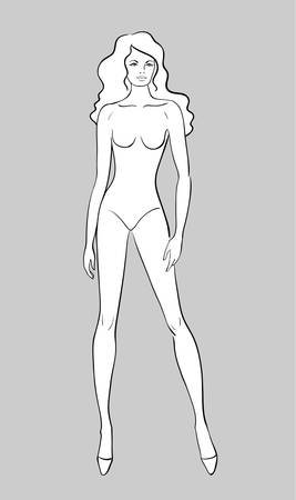 Female Fashion Figurineのイラスト素材