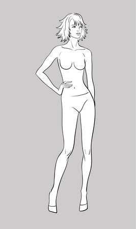 Female Fashion Figurineのイラスト素材