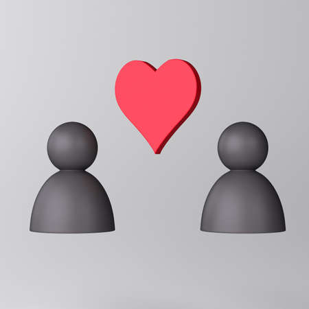 Romance between two people iconの写真素材