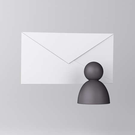 Envelope and person icon の写真素材