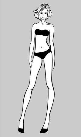 Female Fashion Figurineのイラスト素材