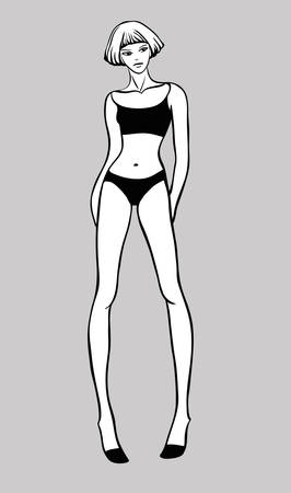 Female Fashion Figurineのイラスト素材