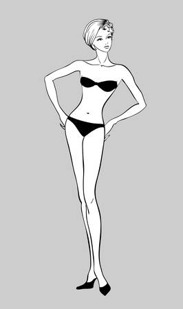 Female Fashion Figurineのイラスト素材