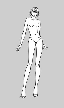 Female Fashion Figurineのイラスト素材